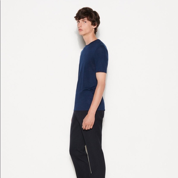 SANDRO PARIS NWT LINEN CLASH TEE COBALT BLUE SZ SM - Picture 3 of 6